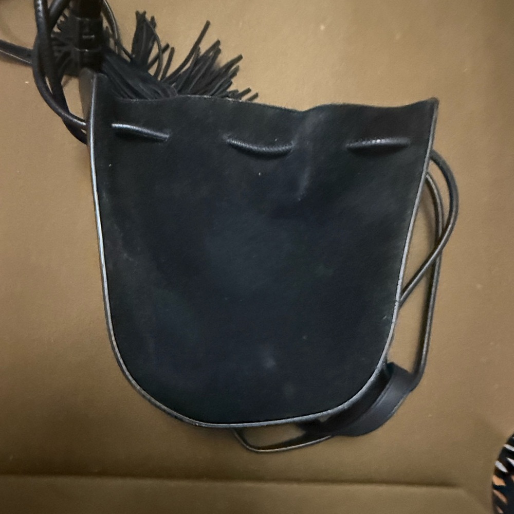 Rebecca Minkoff Black Shoulder Bag with Tassel - Picture 13 of 16